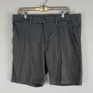 Men's Linen Casual Gray Shorts - Lightweight Everyday Shorts